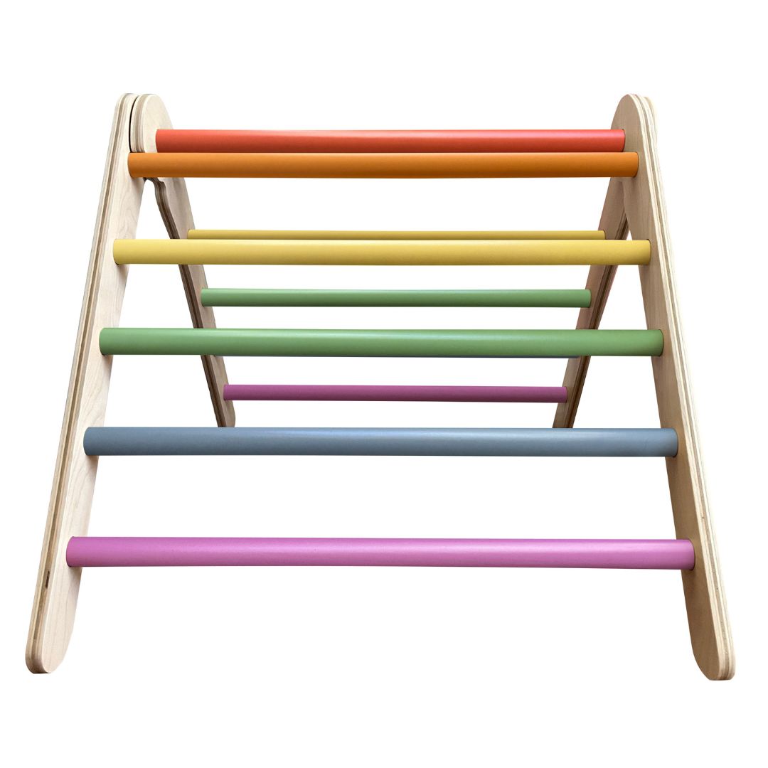 Bella Luna Toys Rainbow Wooden Climbing Triangle- Wooden Toys- Bella Luna Toys