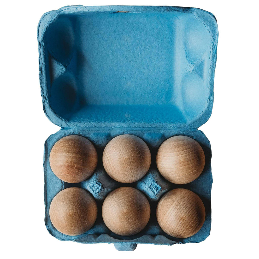 Bella Luna Toys - Six Wooden Eggs in a carton