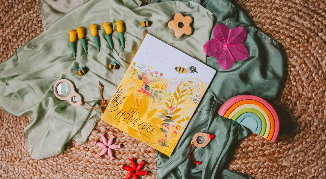 Honeybee book with Waldorf Toys