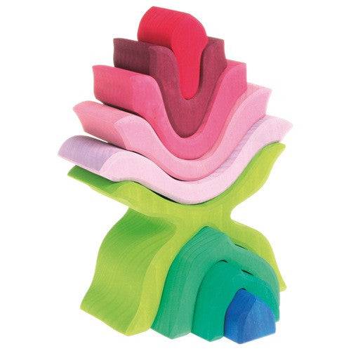 Grimms Little Flower Wooden Nesting Blocks - Bella Luna Toys