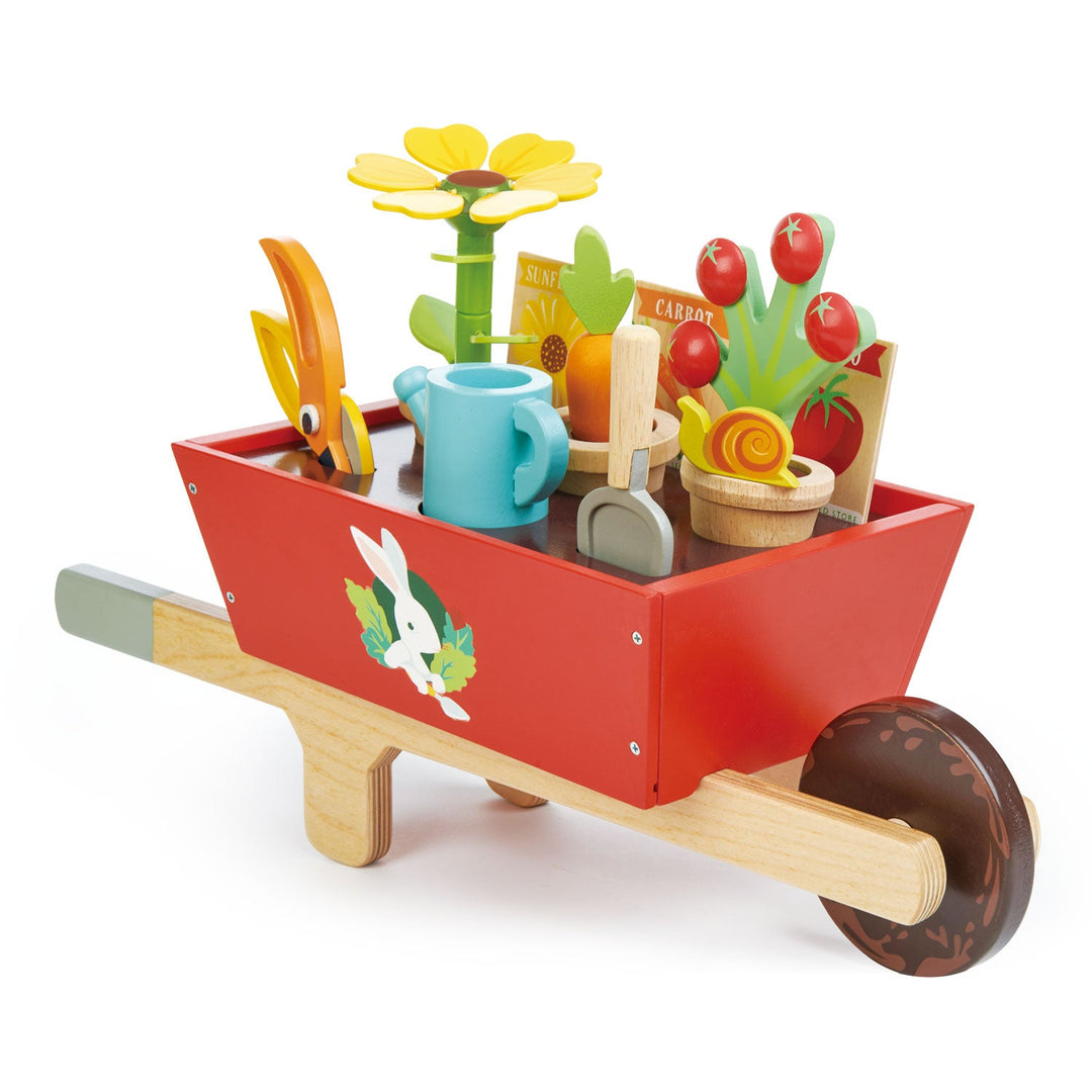 Tender Leaf - Wooden Garden Wheelbarrow Set - Bella Luna Toys